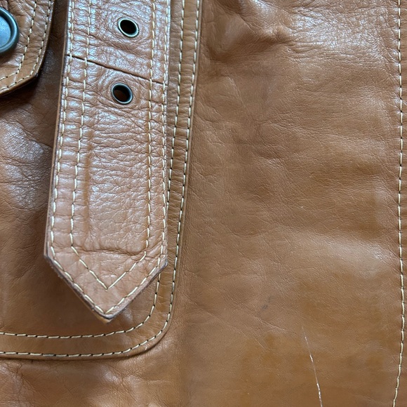 1970s 70s Vintage Leather trench coat with a matching belt unisex - Picture 7 of 9